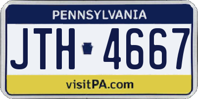 PA license plate JTH4667