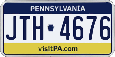 PA license plate JTH4676