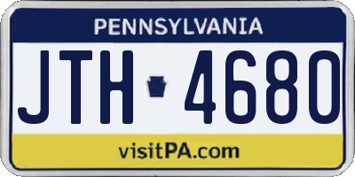 PA license plate JTH4680
