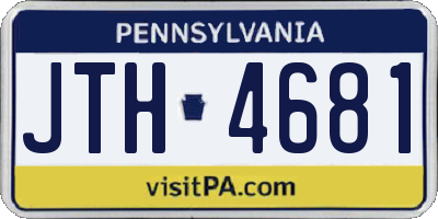 PA license plate JTH4681