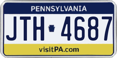 PA license plate JTH4687