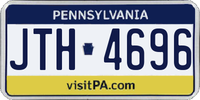PA license plate JTH4696