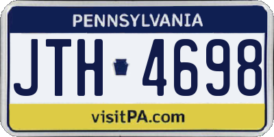 PA license plate JTH4698