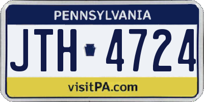 PA license plate JTH4724