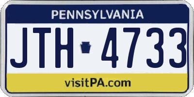 PA license plate JTH4733