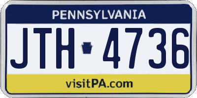 PA license plate JTH4736