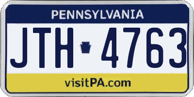 PA license plate JTH4763