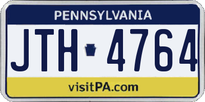 PA license plate JTH4764