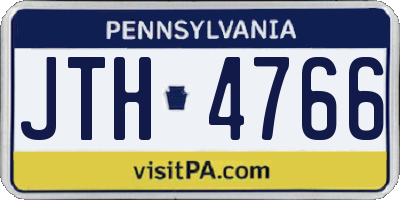 PA license plate JTH4766