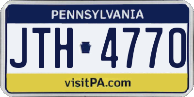 PA license plate JTH4770