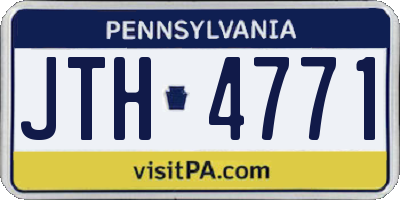 PA license plate JTH4771