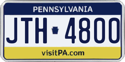PA license plate JTH4800