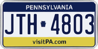 PA license plate JTH4803