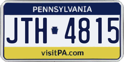 PA license plate JTH4815