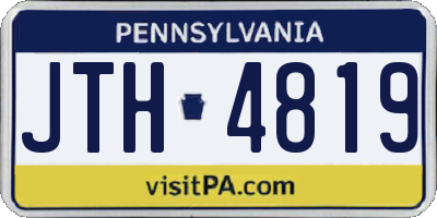 PA license plate JTH4819