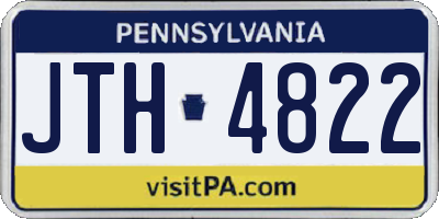 PA license plate JTH4822