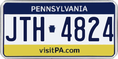 PA license plate JTH4824