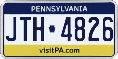 PA license plate JTH4826