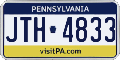 PA license plate JTH4833