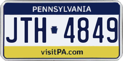 PA license plate JTH4849
