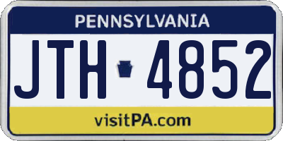 PA license plate JTH4852