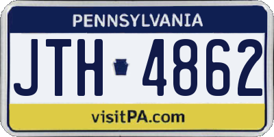 PA license plate JTH4862