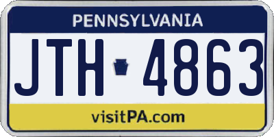 PA license plate JTH4863