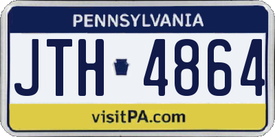 PA license plate JTH4864