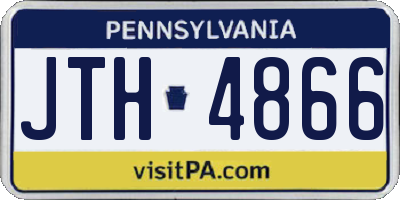 PA license plate JTH4866