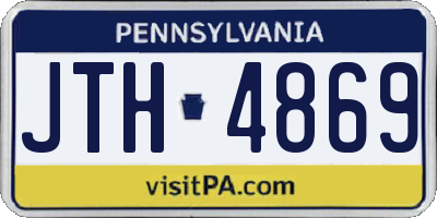PA license plate JTH4869