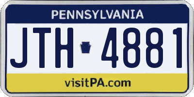 PA license plate JTH4881