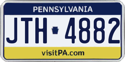 PA license plate JTH4882
