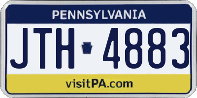 PA license plate JTH4883