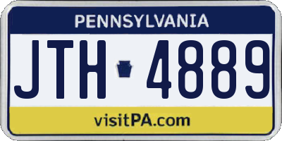 PA license plate JTH4889