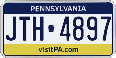 PA license plate JTH4897