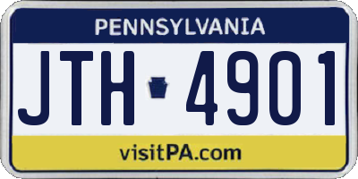PA license plate JTH4901