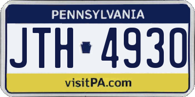 PA license plate JTH4930