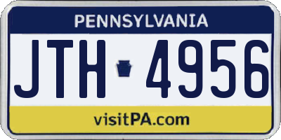 PA license plate JTH4956