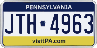 PA license plate JTH4963