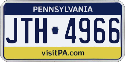 PA license plate JTH4966