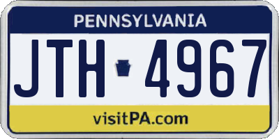 PA license plate JTH4967