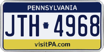 PA license plate JTH4968