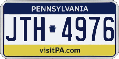 PA license plate JTH4976