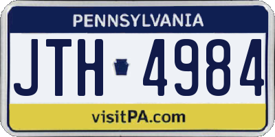 PA license plate JTH4984