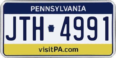 PA license plate JTH4991