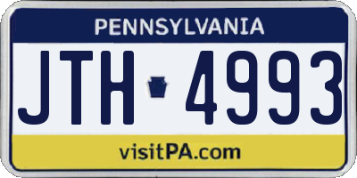 PA license plate JTH4993