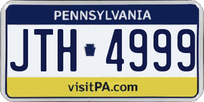 PA license plate JTH4999