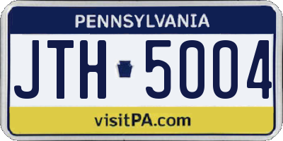 PA license plate JTH5004