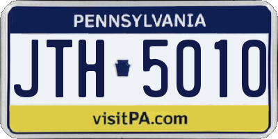 PA license plate JTH5010