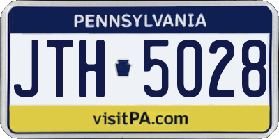 PA license plate JTH5028